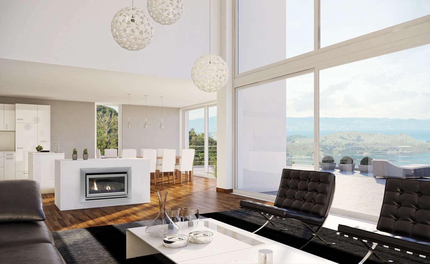 escea dl850 living room island