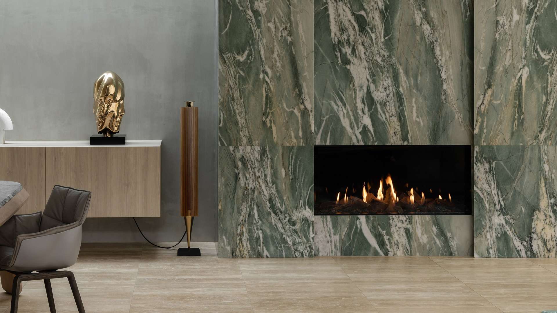 A sculptural Melbourne home anchored by the MODE KS1460 fireplace