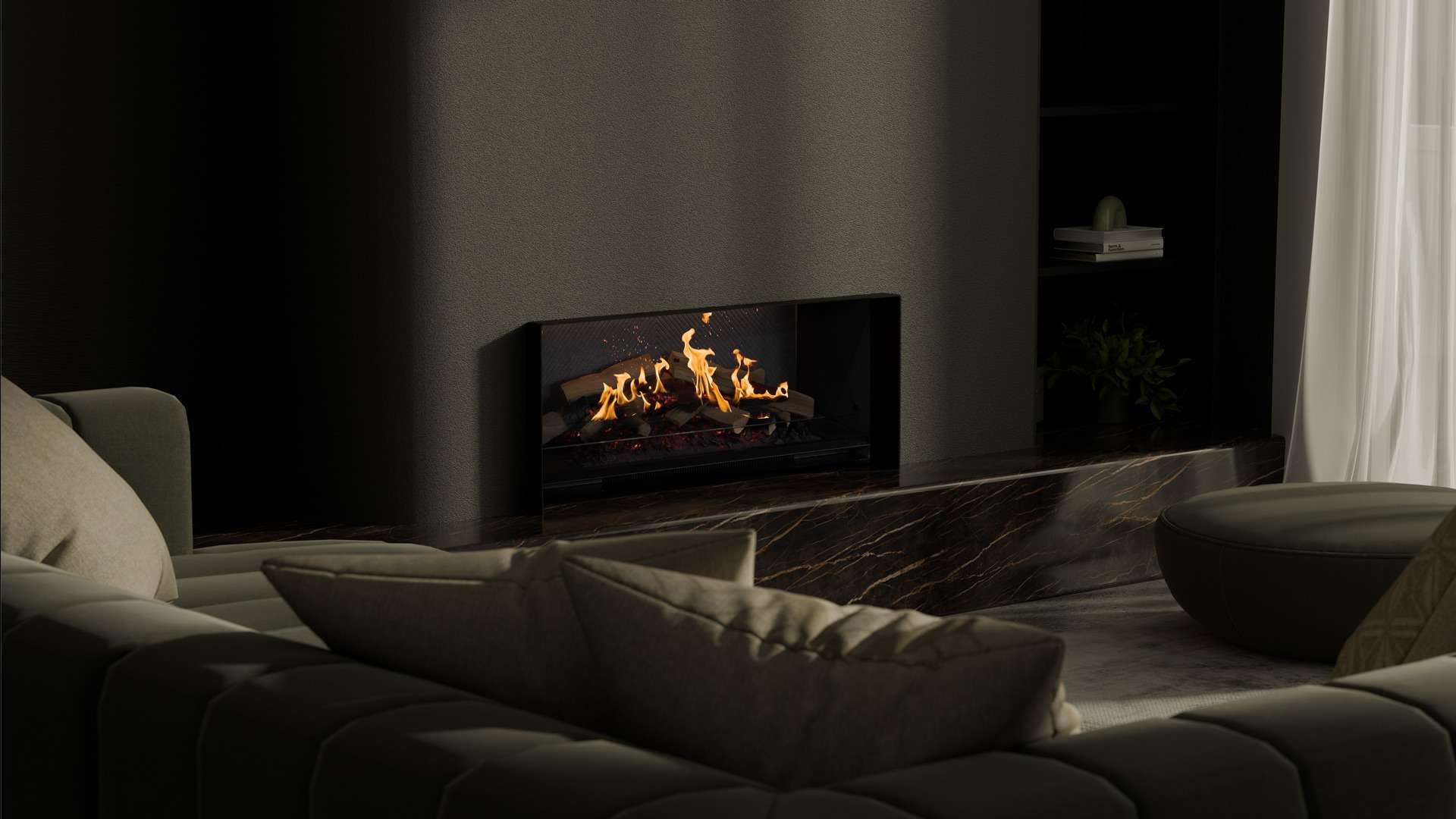 Escea LE1000 Holographic Electric Fireplace