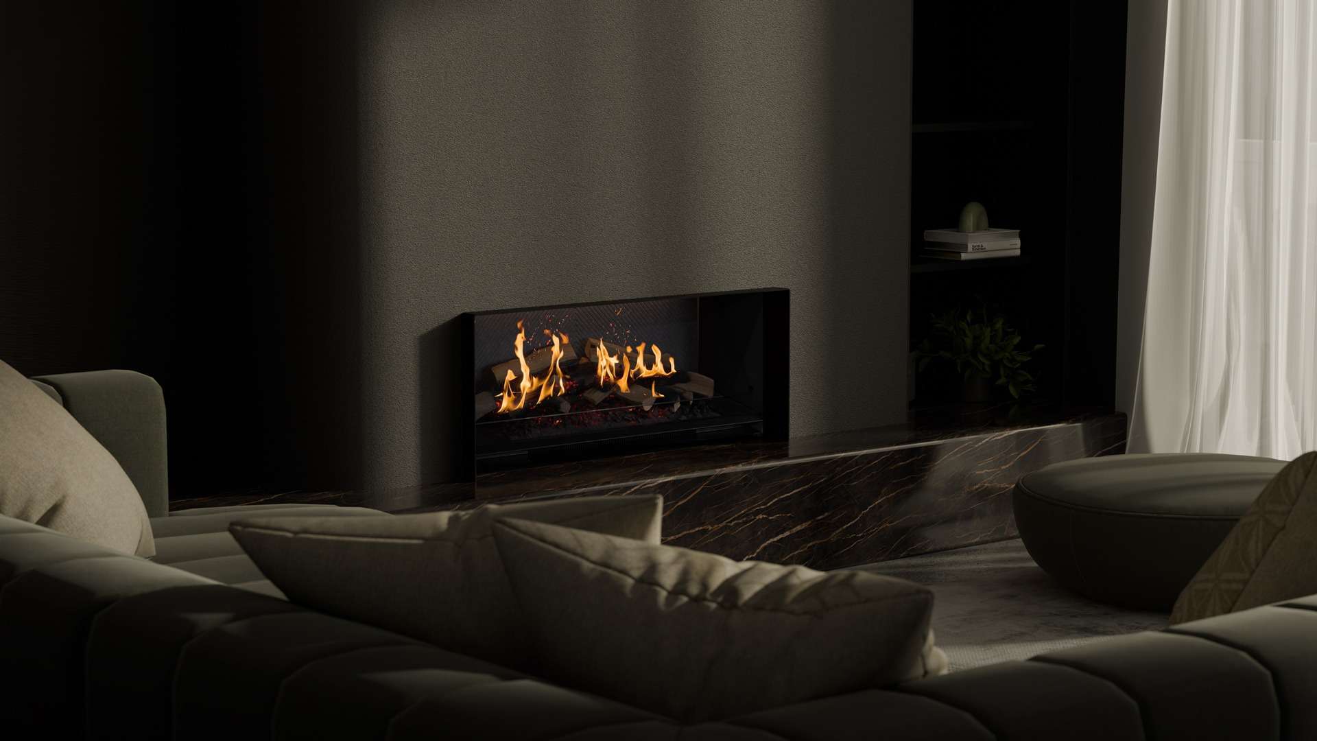 Escea LE1000 Holographic Electric Fireplace