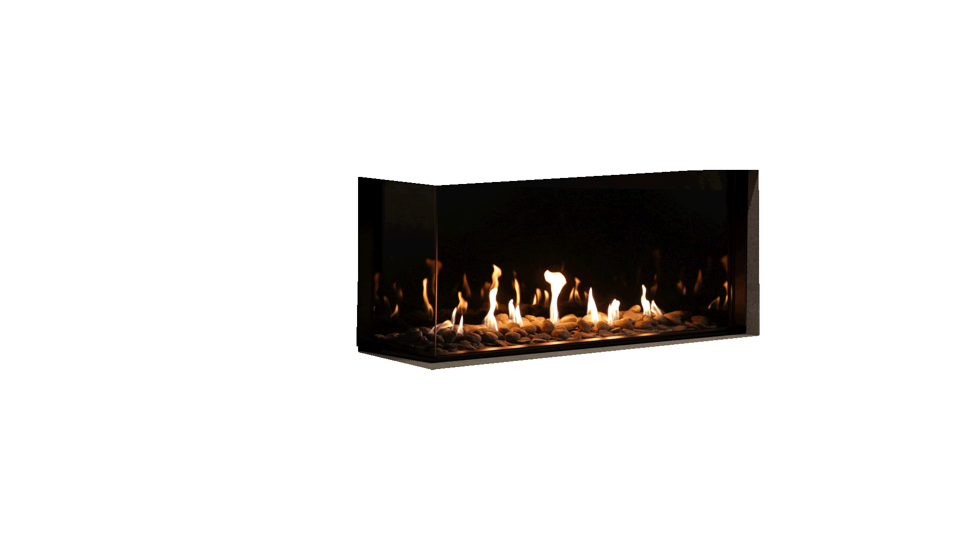 MODE KS1460 Corner Gas Fireplace animated
