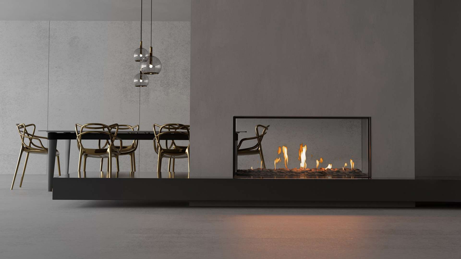 Mode KS1460 Double Sided Gas Fireplace