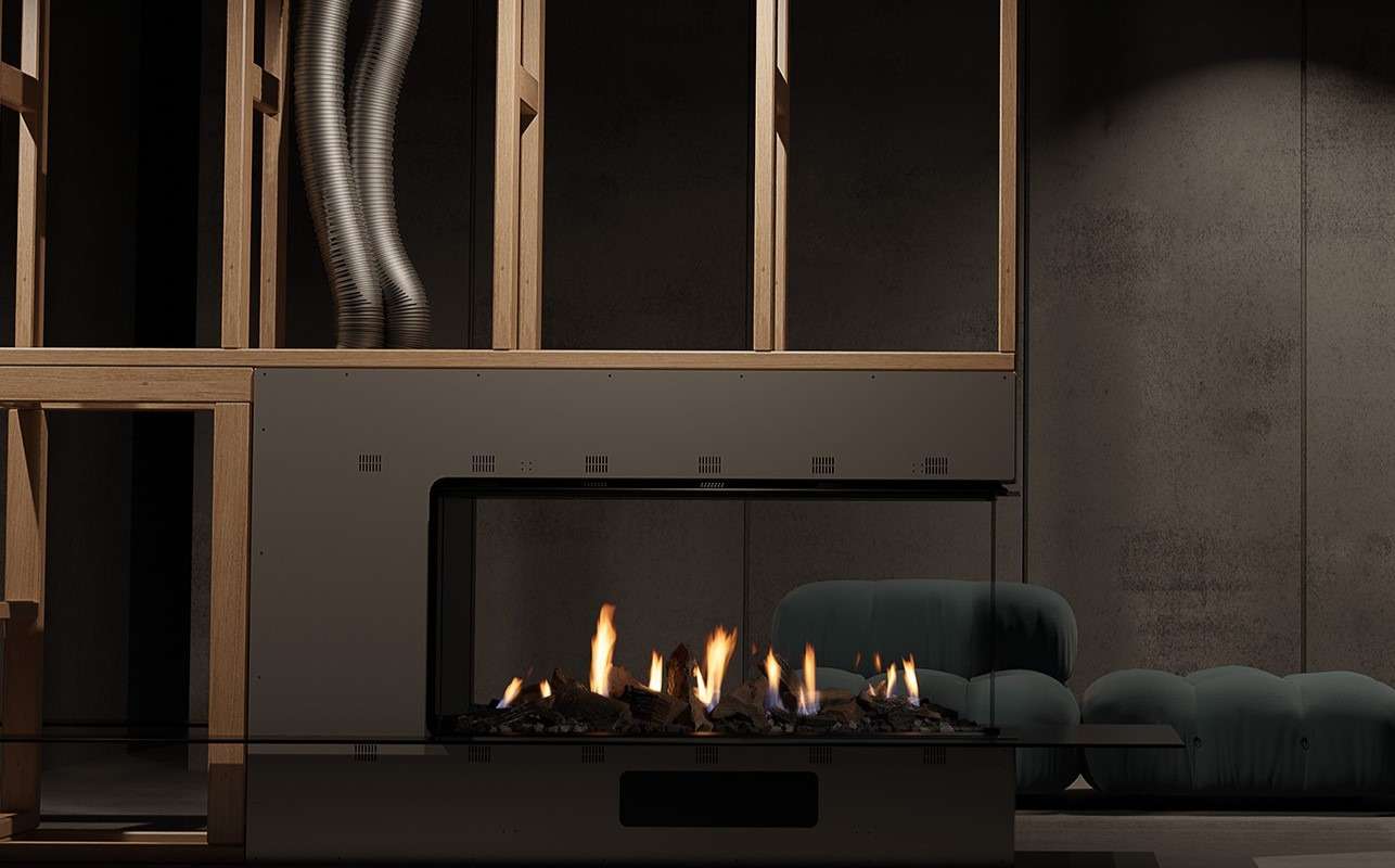 MODE KS1460 Corner and Peninsula Gas Fireplace Innately Innovative Feature