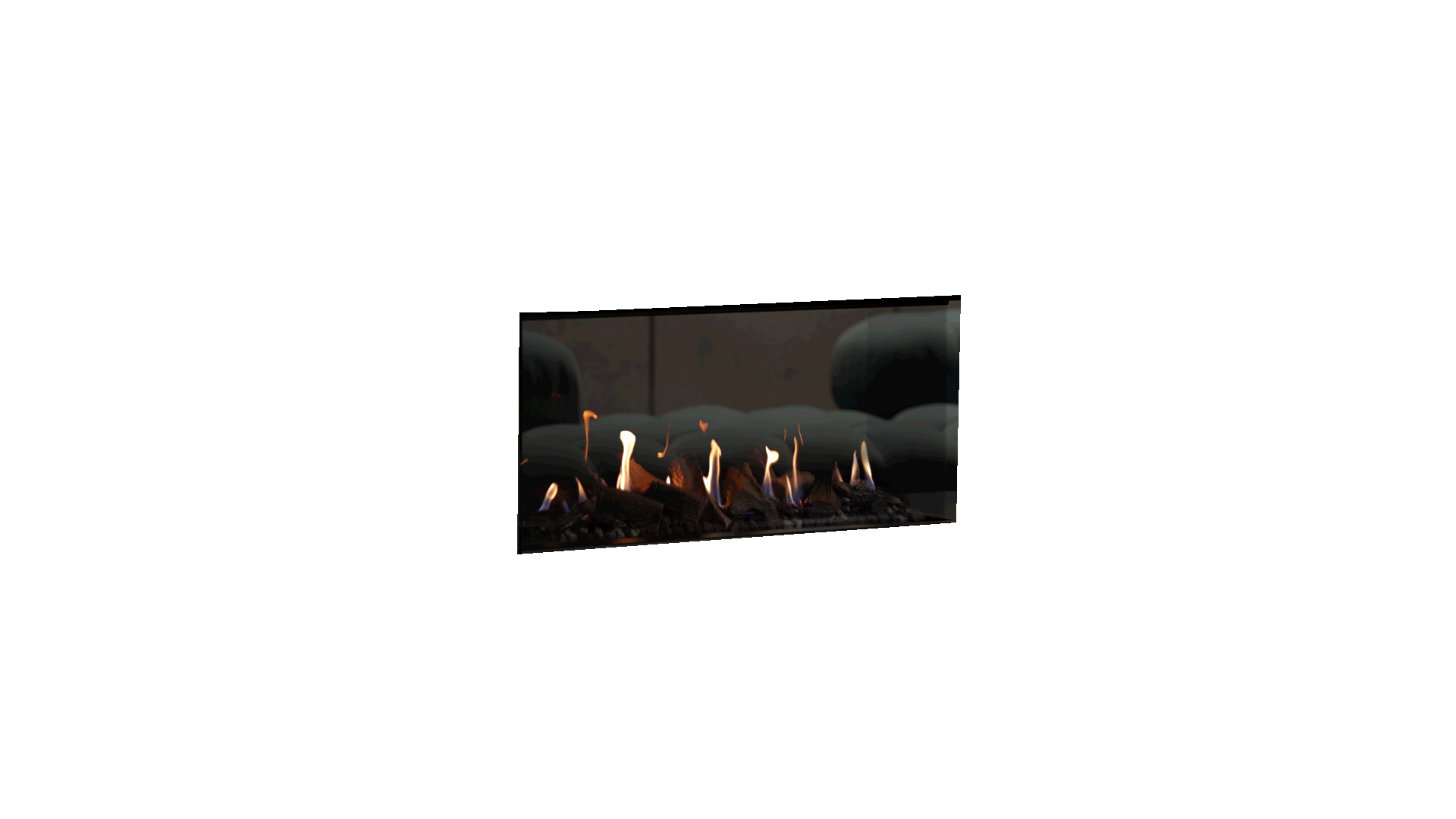 MODE KS1460 Peninsula Gas Fireplace animated