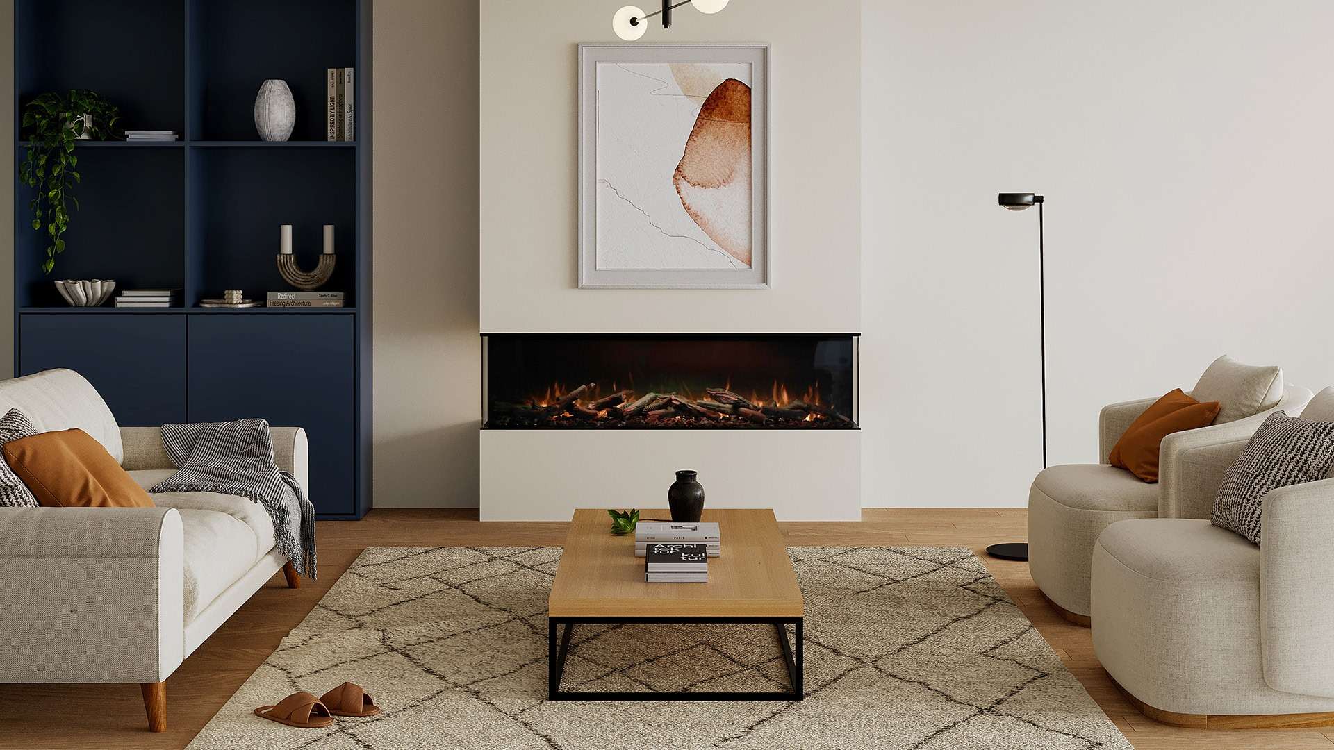 Ambe Multi65 Bay Electric Fireplace