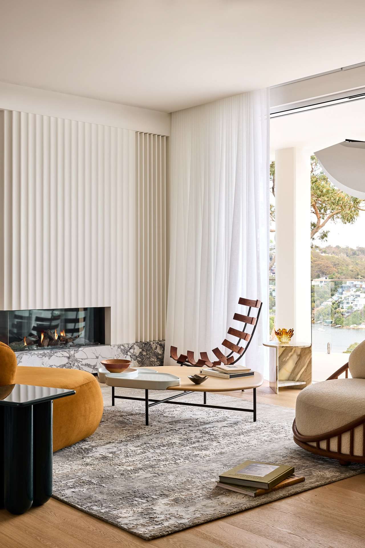 MODE KS1150 Peninsula Gas Fireplaces features in Limestone House